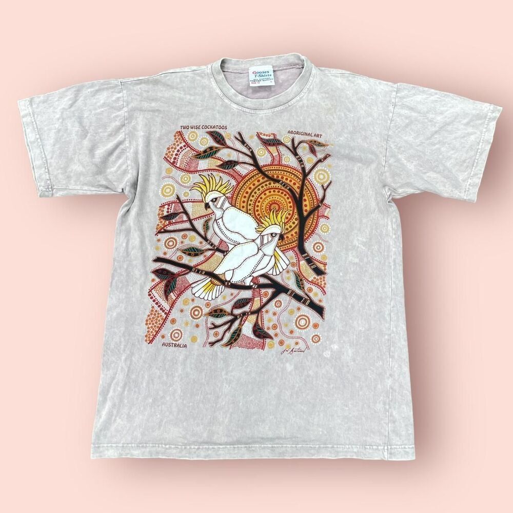 vintage mineral washed australian cockatoo tee